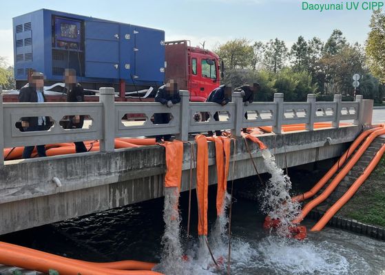 Hoge stroom en hoge opvoerhoogte roestvrijstalen afvoerpomp met dieselgenerator voor waterbeheersing